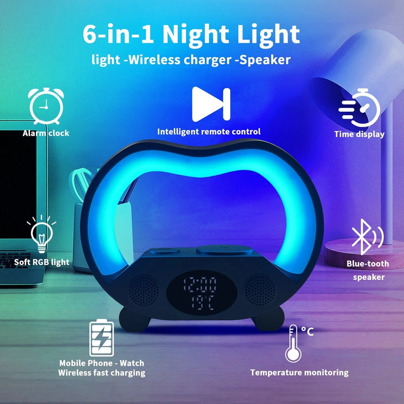 New 6 In 1 Smart Remote Control Bluetooth-compatible Ambience Intelligent LED Table Lamp - Gulf Trend