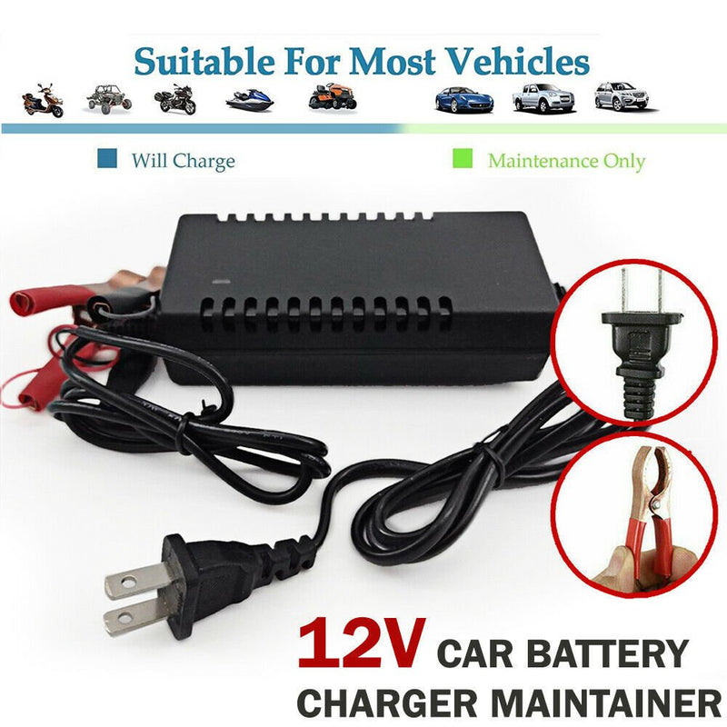 Car Battery Charger Maintainer Auto 12V Trickle RV For Truck Motorcycle ATV - Gulf Trend