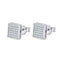 European And American Men's And Women's Pure Silver Square Earrings