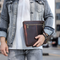 Retro Crazy Horse Leather Notebook Zipper Computer Bag - Gulf Trend