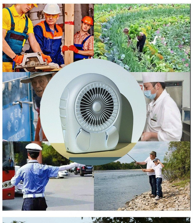 Small Carry-on Waist Hanging Fan, Rechargeable Mini Hanging Neck Fan - Gulf Trend